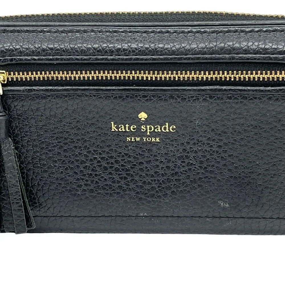 Kate Spade Wallet Billfold Large Continental Wlru5448 Cameron Black
